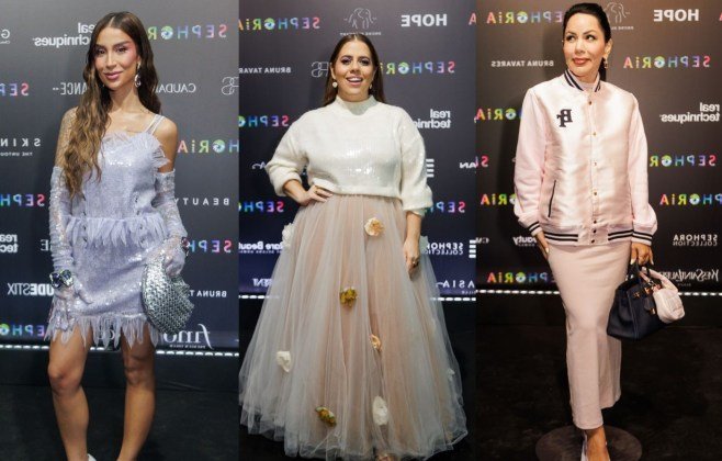 Celebridades marcam presença em evento de beleza em SP