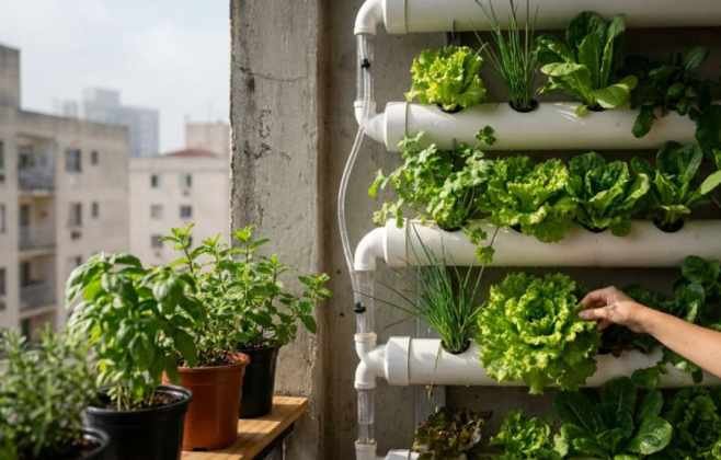 Cultive alface e temperos em Maceió com horta vertical em PVC
