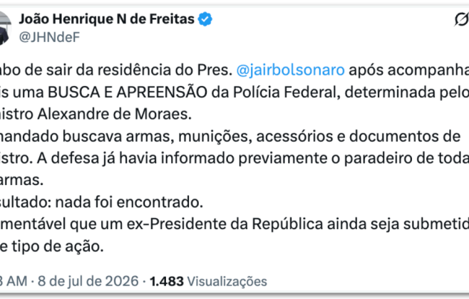 PF investiga armas na casa de Bolsonaro sob ordem de Moraes
