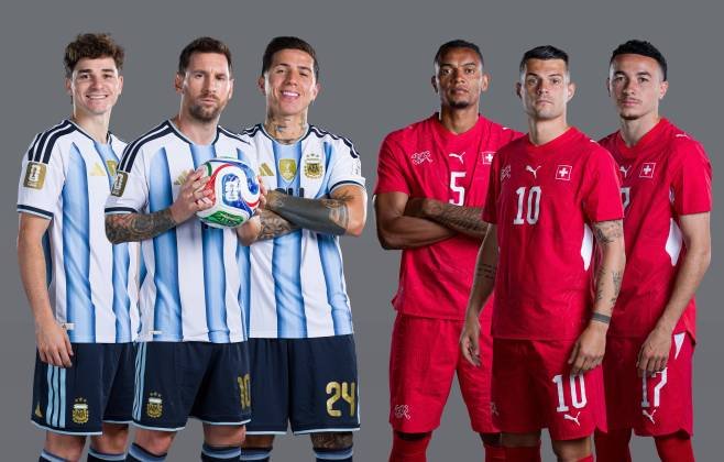 Escalações: Argentina e Suíça nas quartas da Copa do Mundo