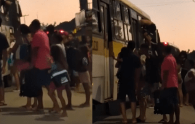 Confusão em ponto de ônibus no Mirante da Sereia, Maceió