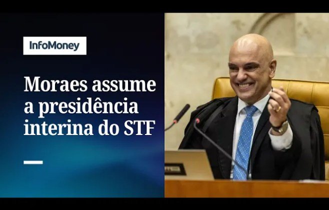 Moraes assume presidência temporária do STF nesta sexta-feira