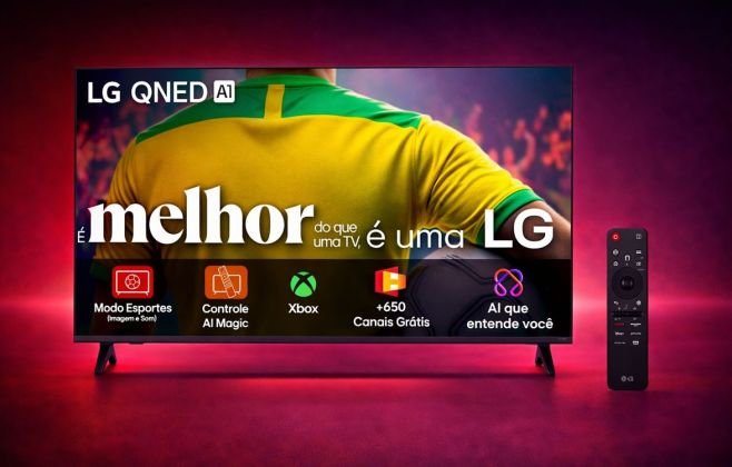 Smart TV LG QNED 50” com 45% de desconto na Amazon para Alagoas