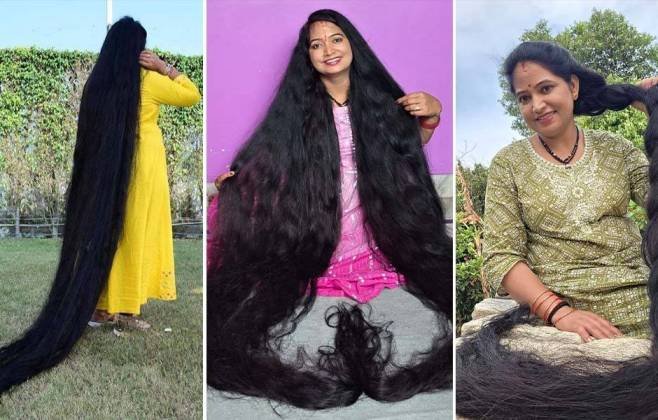 Indiana quebra recorde com cabelo mais longo do mundo Indiana quebra recorde com cabelo mais longo do mundo