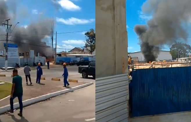 Incêndio em obra próxima ao Jaraguá mobiliza bombeiros em Maceió