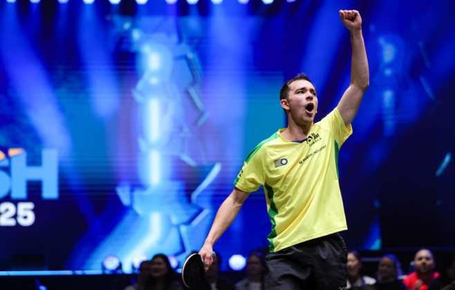 Calderano enfrentará Félix Lebrun nas quartas do Europe Smash