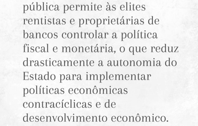 Necessidade de controlar a dívida pública no Brasil, afirma economista