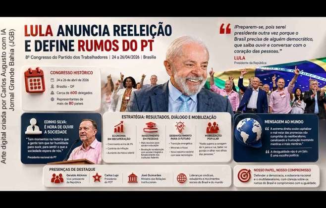 Lula busca reeleição pelo PT com foco em políticas sociais Lula busca reeleição pelo PT com foco em políticas sociais