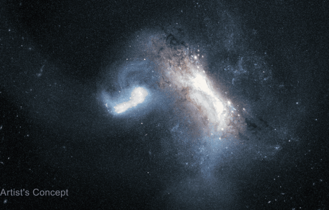 Hubble descobre fusão de galáxia com a Via Láctea há 11,8 bilhões de anos