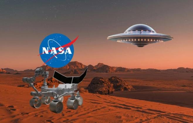 Imagem do rover Curiosity gera debate sobre OVNI em Marte Imagem do rover Curiosity gera debate sobre OVNI em Marte