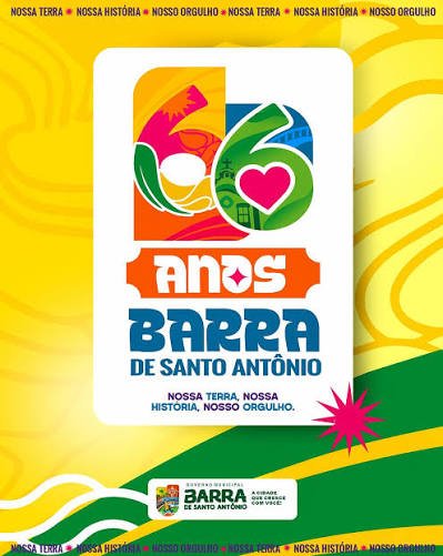 Barra de Santo Antônio completa 66 anos com programação de fé, cultura e shows