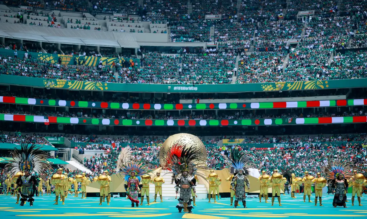 Cerimônia de abertura da Copa do Mundo 2026 no Estádio Azteca