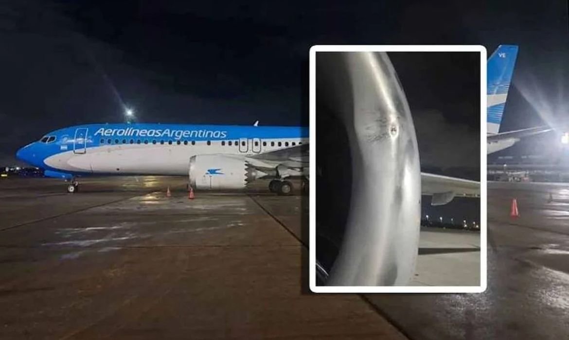 Dano em avião argentino por drone é registrado no Galeão