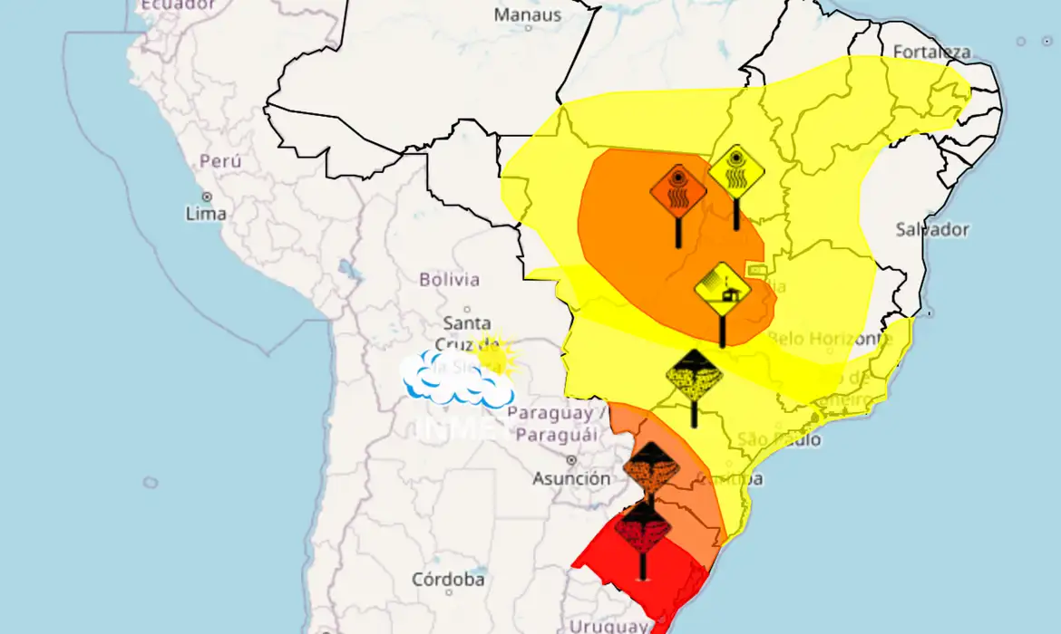 Instituto Nacional de Meteorologia emite alertas climáticos